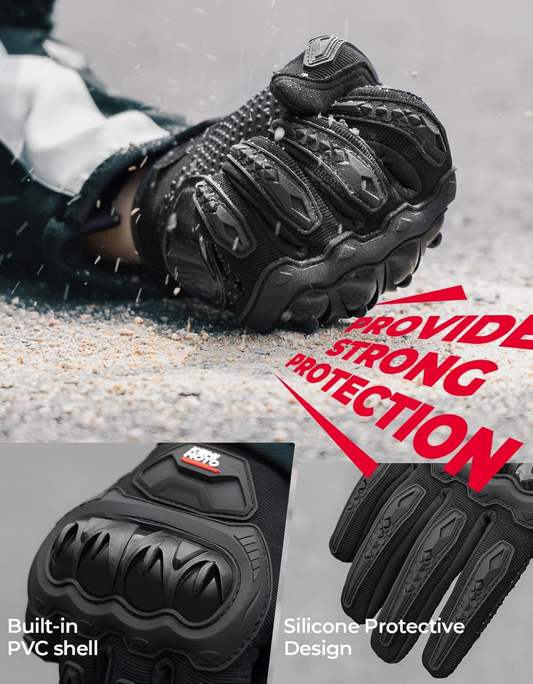 KEMIMOTO Men's Motorcycle Gloves