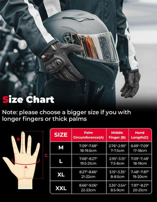 KEMIMOTO Men's Motorcycle Gloves