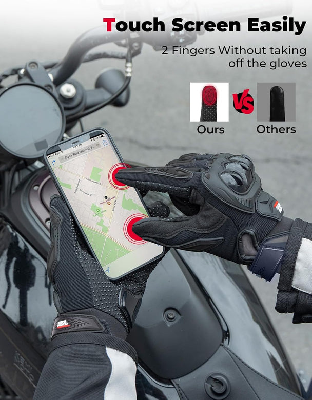 KEMIMOTO Men's Motorcycle Gloves