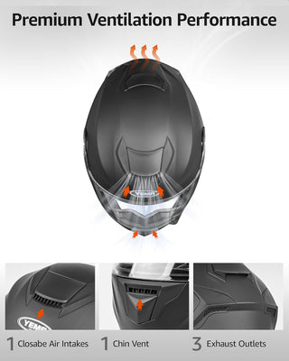 ECE Certified Modular Motorcycle Helmet