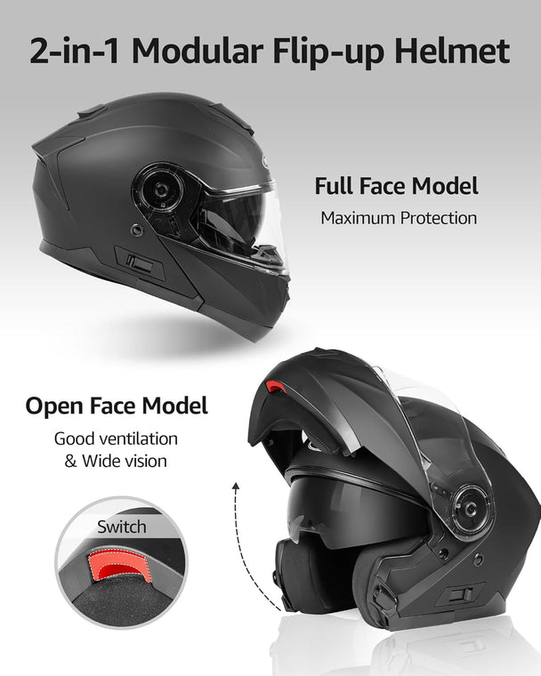 ECE Certified Modular Motorcycle Helmet