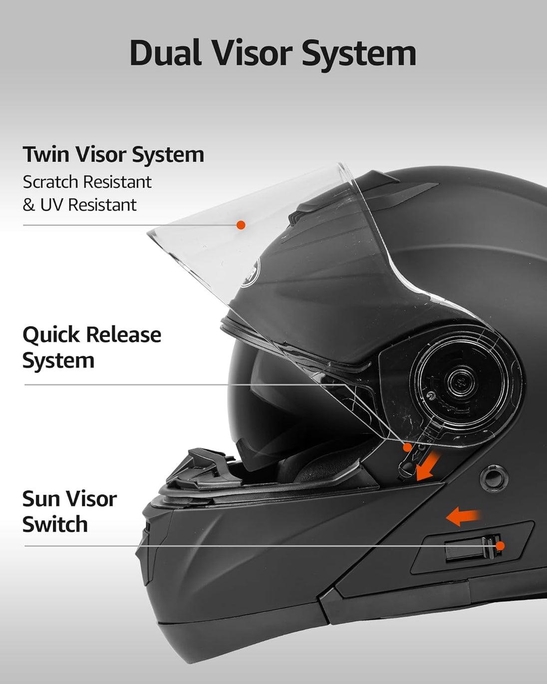 ECE Certified Modular Motorcycle Helmet