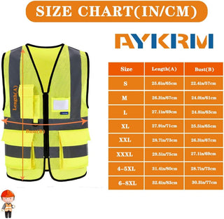AYKRM High Visibility Reflective Safety Vest